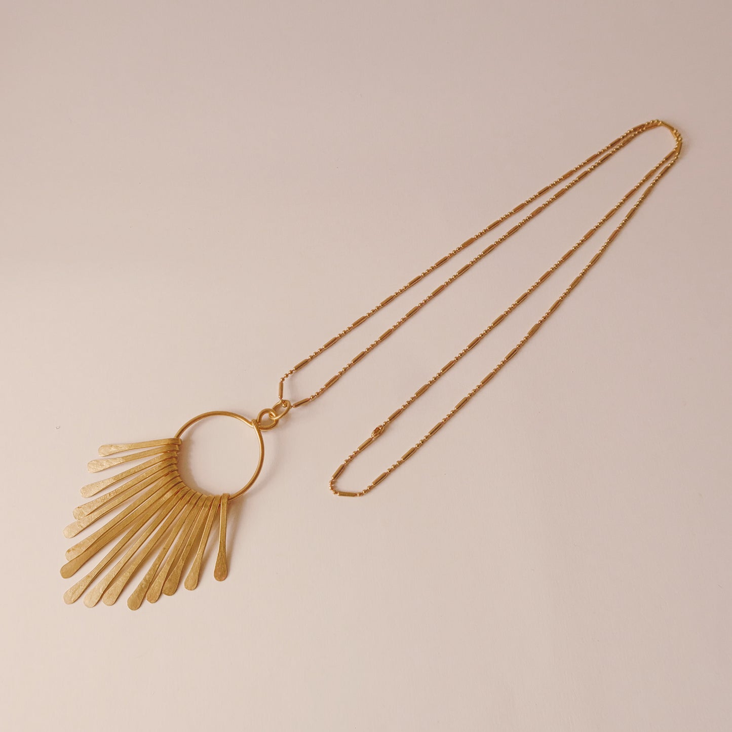 Brass Waterfall Necklace