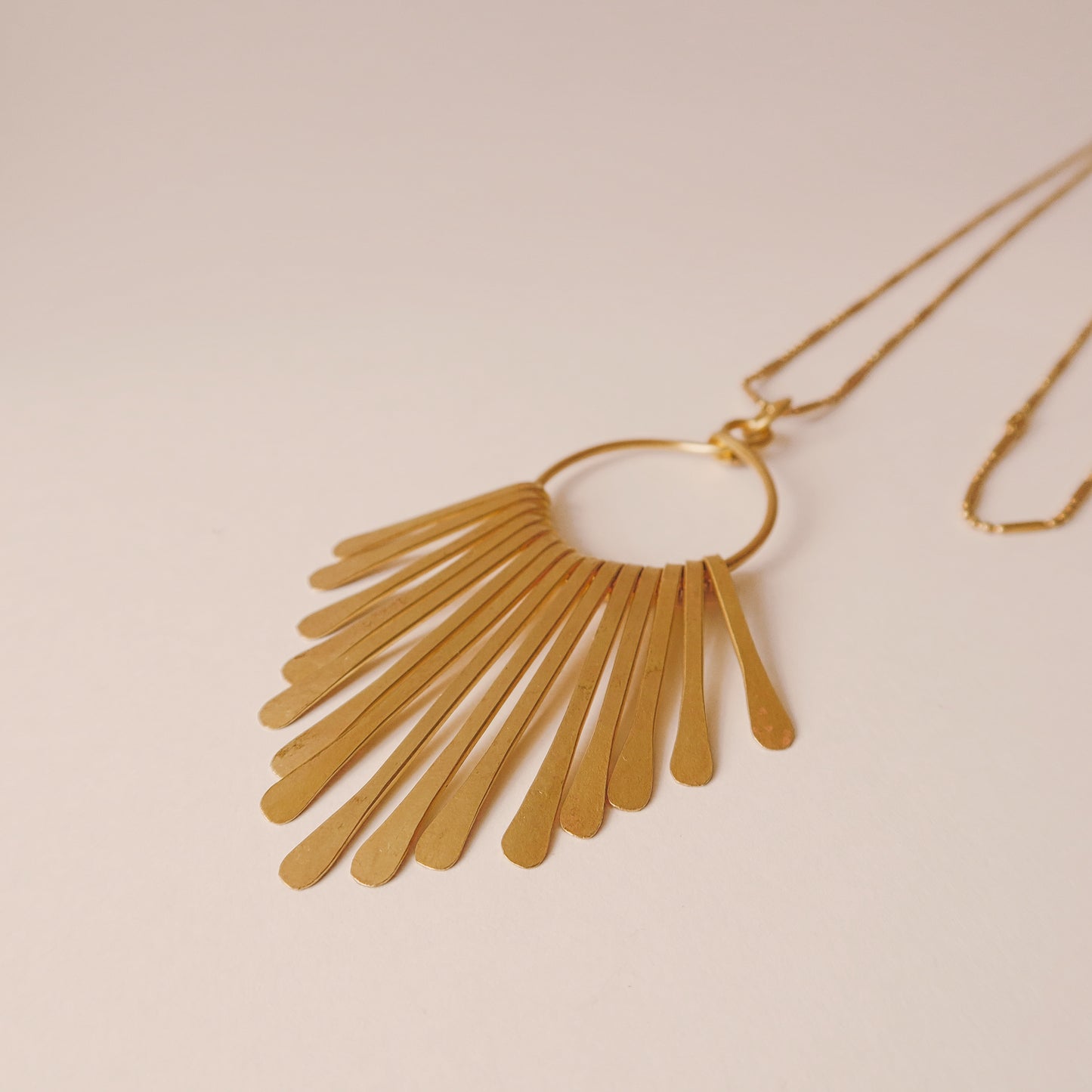 Brass Waterfall Necklace
