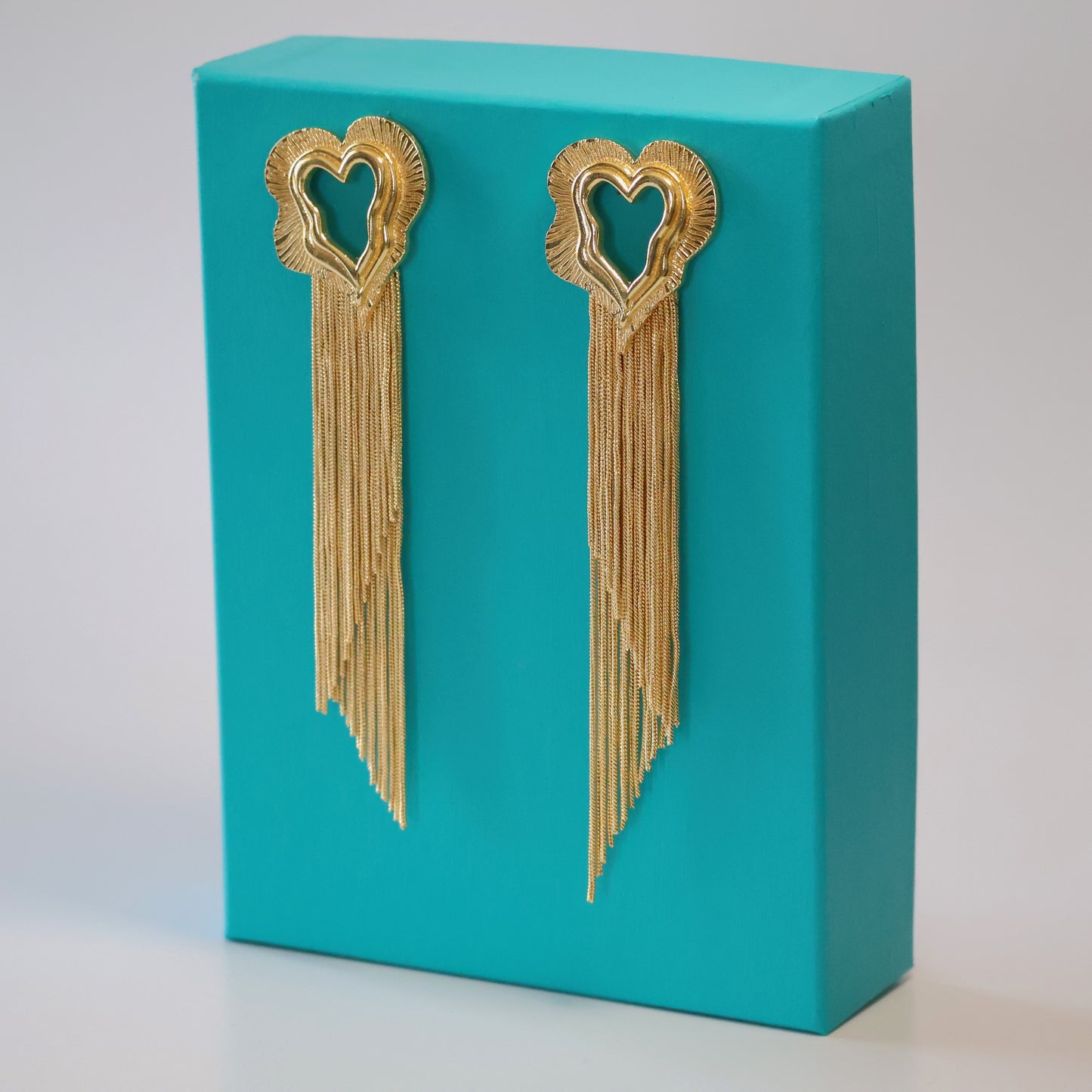 Brilliant Hearts Tassel Earrings