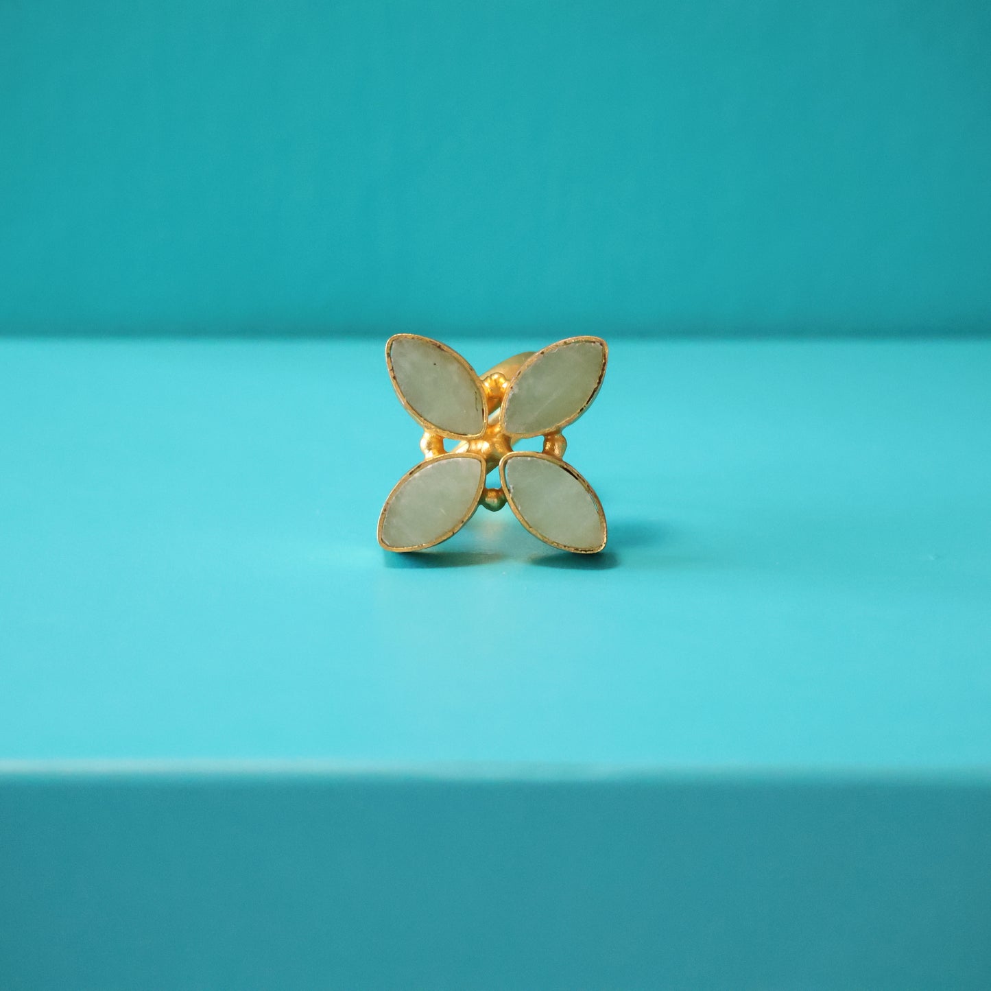 Amazonite Flower Ring