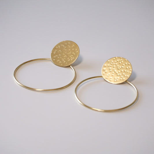 Hammered Circle Earrings