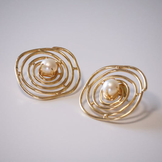 Pearl Web Earrings