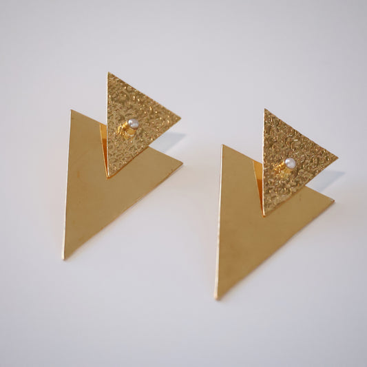 Tiered Triangle Earrings