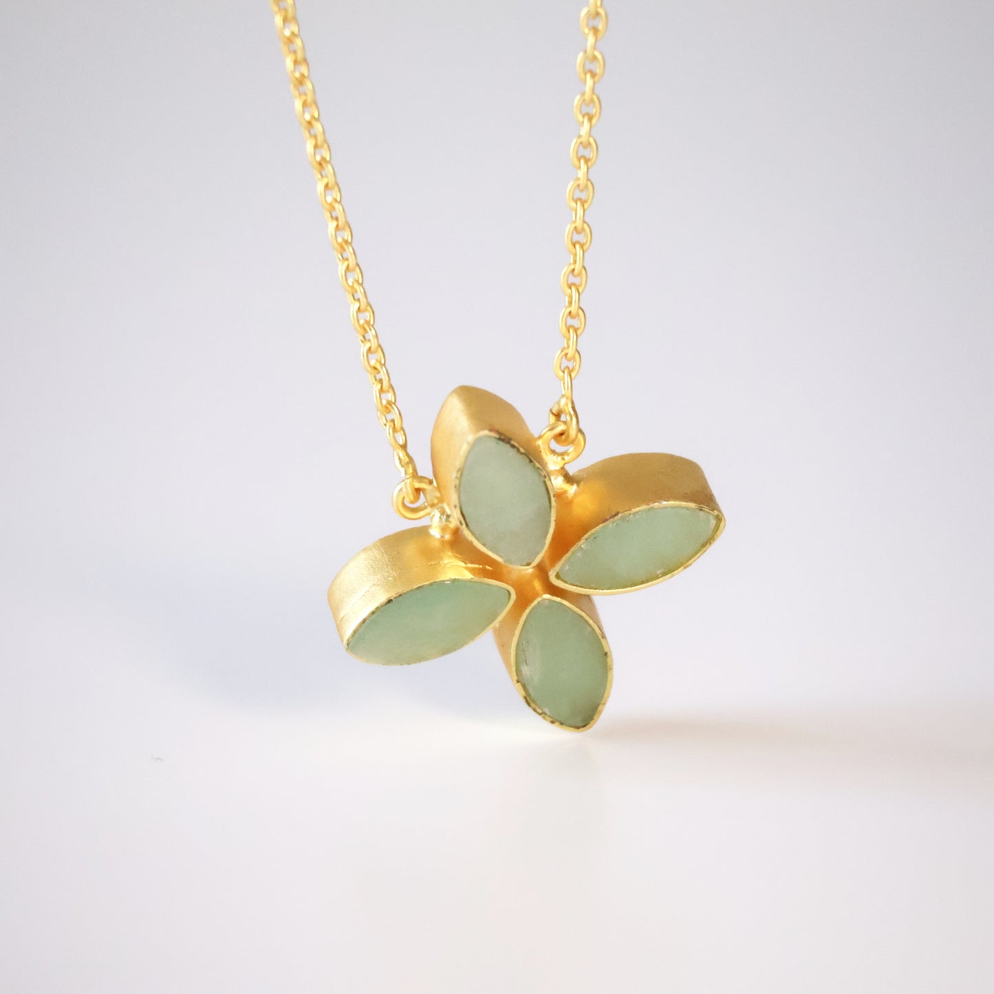 Amazonite Flower Necklace