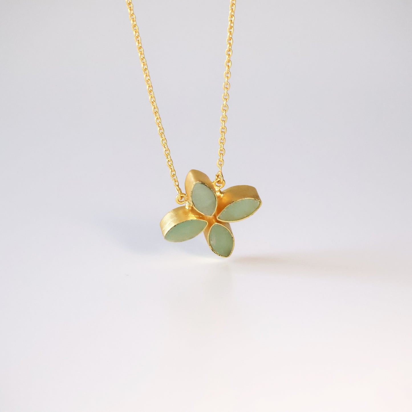 Amazonite Flower Necklace