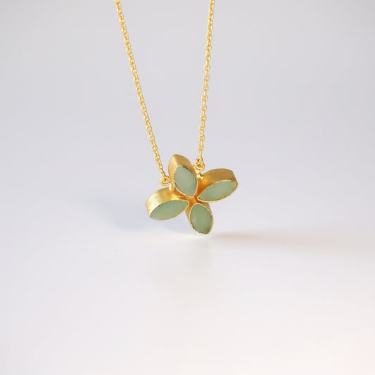 Amazonite Flower Necklace