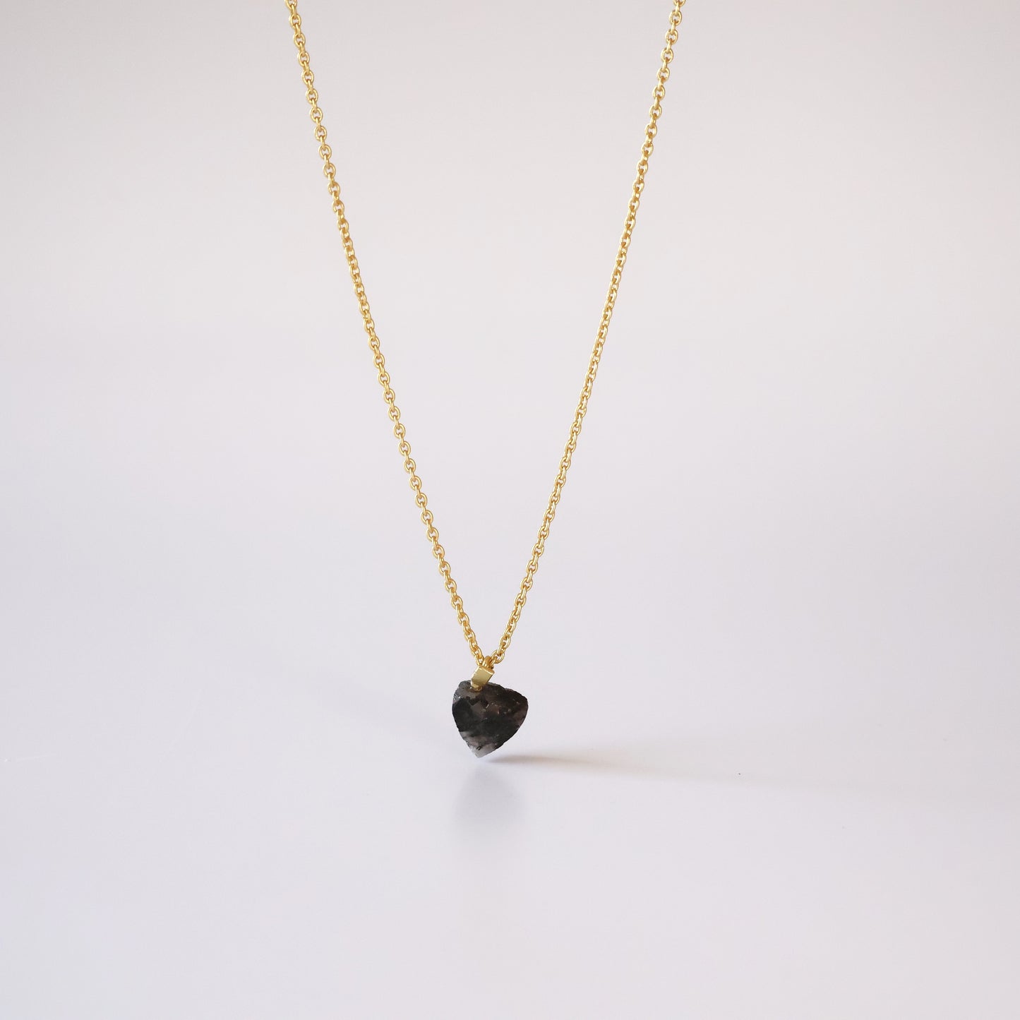 Black Routile Triangle Necklace