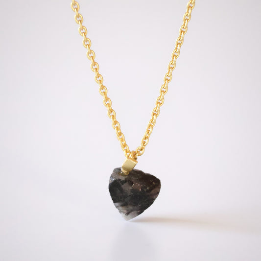 Black Routile Triangle Necklace