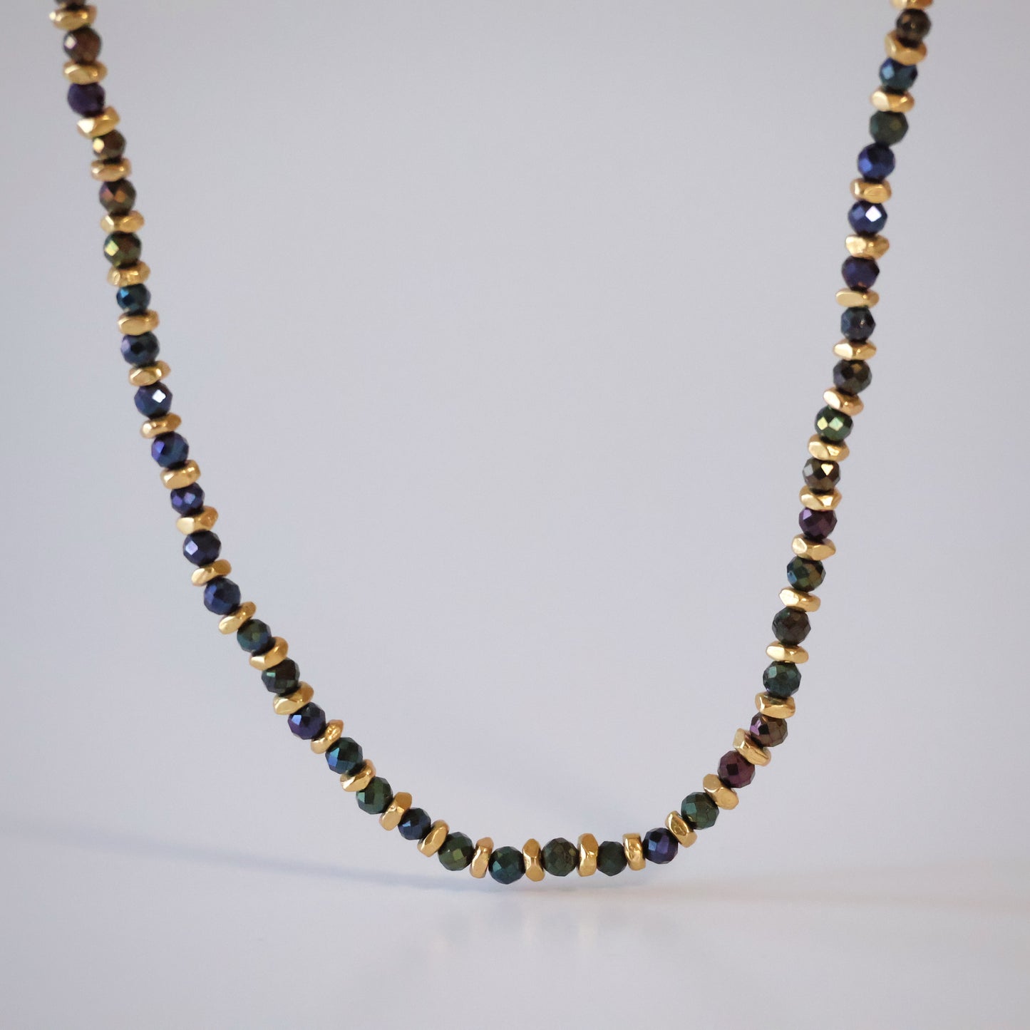Beaded Pyrite Necklace