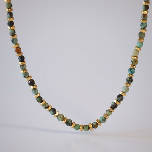Multi-Beaded Turquoise Necklace