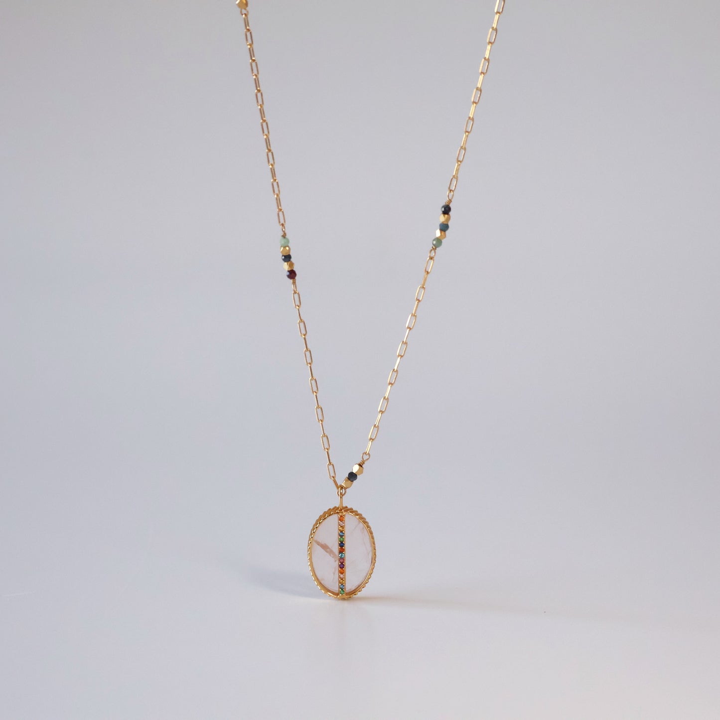 Rose Quartz Charm Necklace