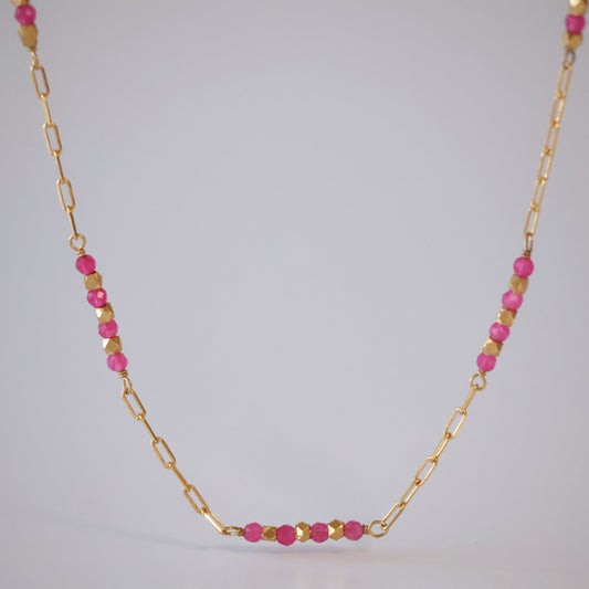 Pink Jade Harmony Necklace
