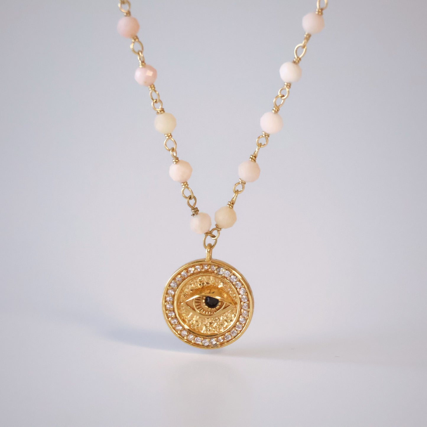 Evil Eye Opal Necklace