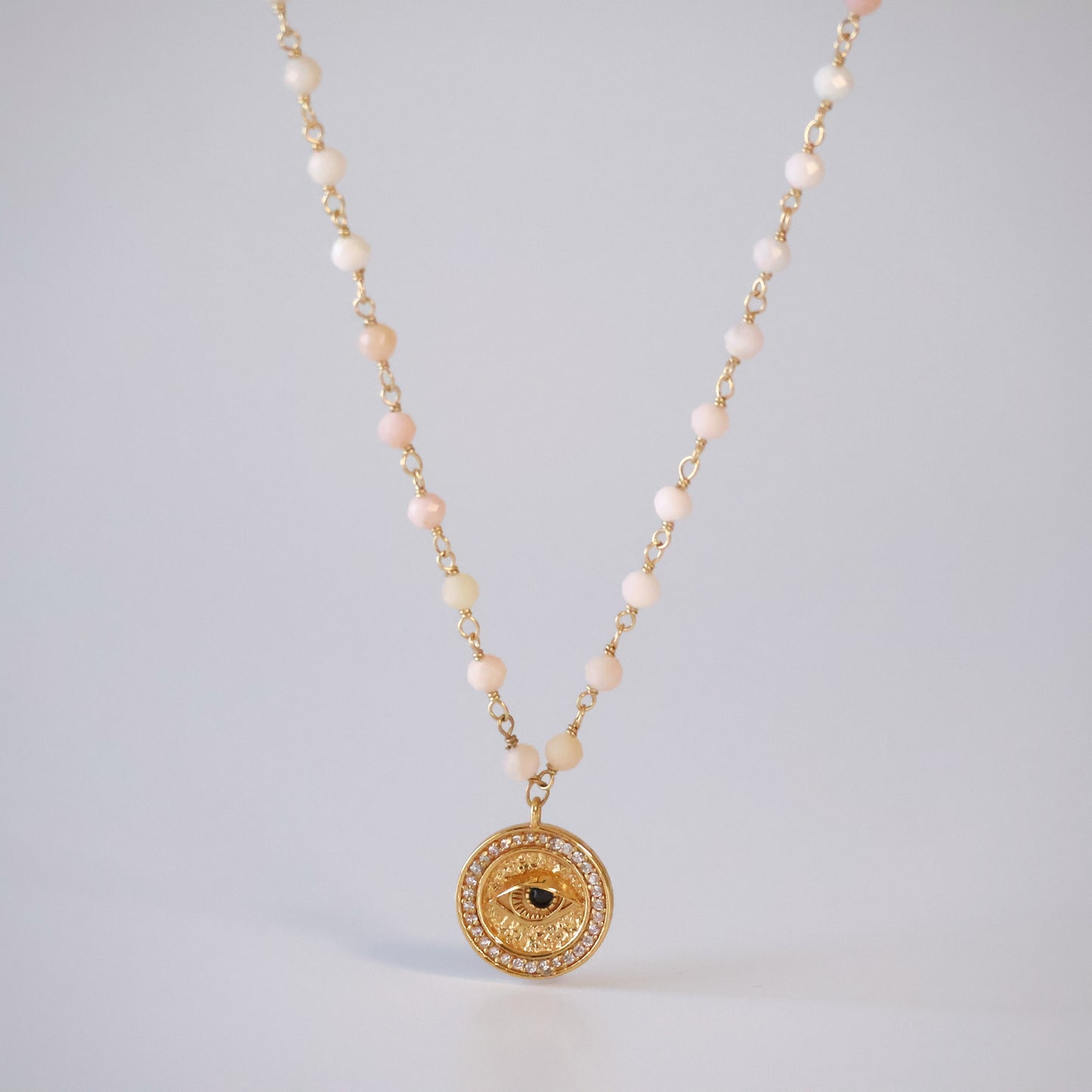 Evil Eye Opal Necklace