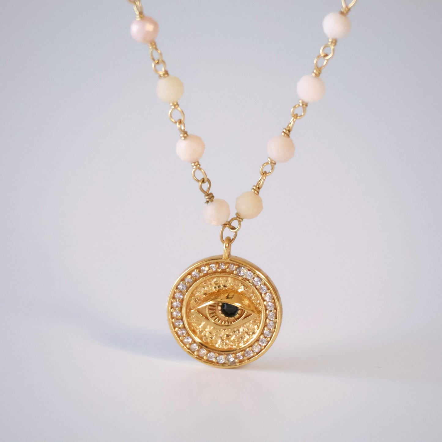 Evil Eye Opal Necklace