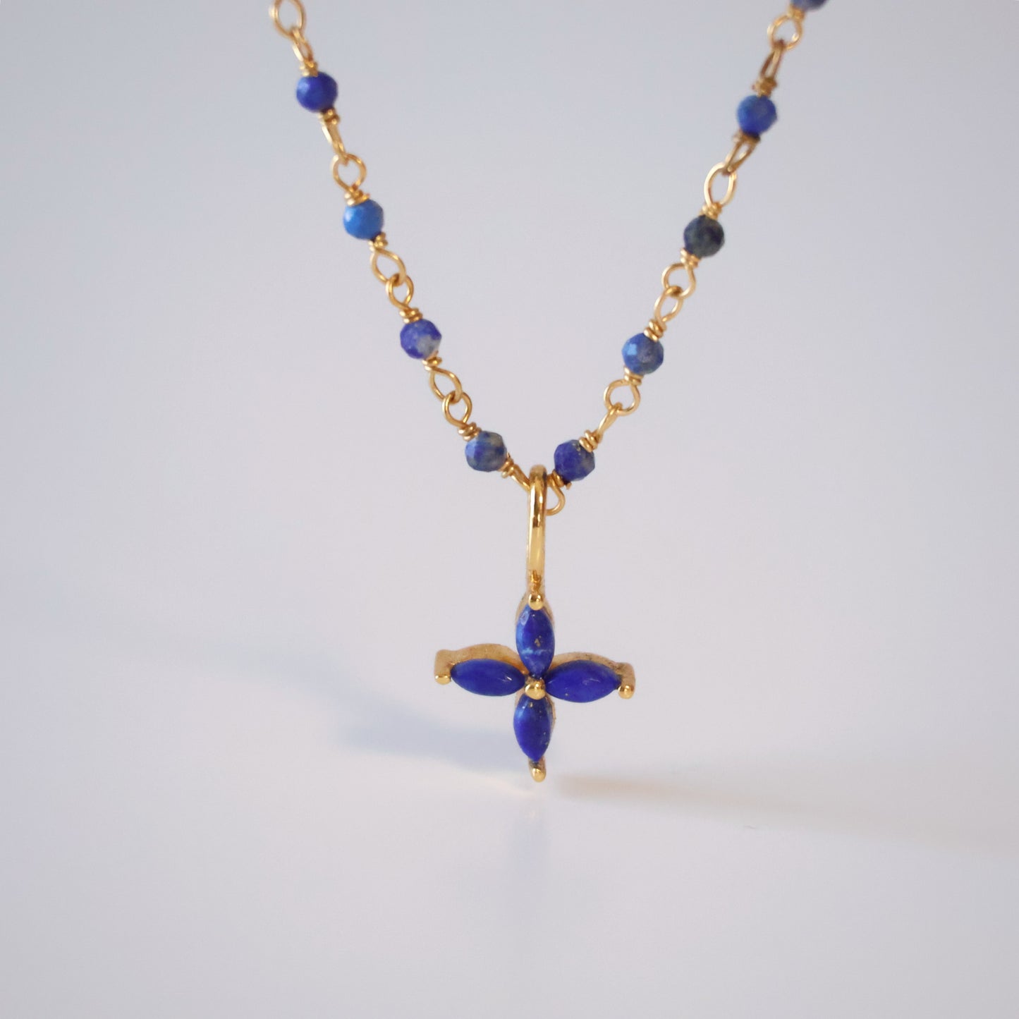 Lapis Flower Necklace