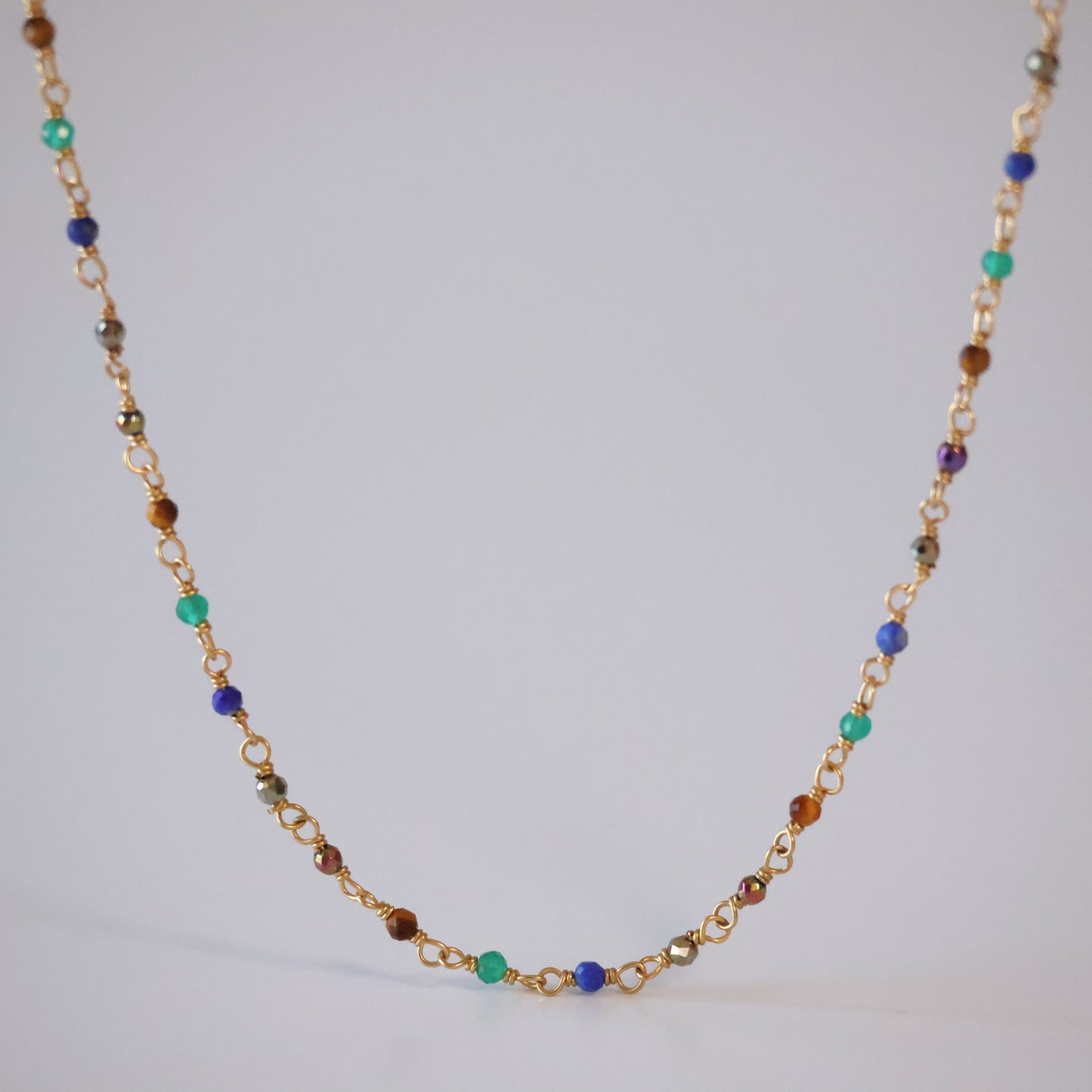 Rainbow Gemstone Necklace