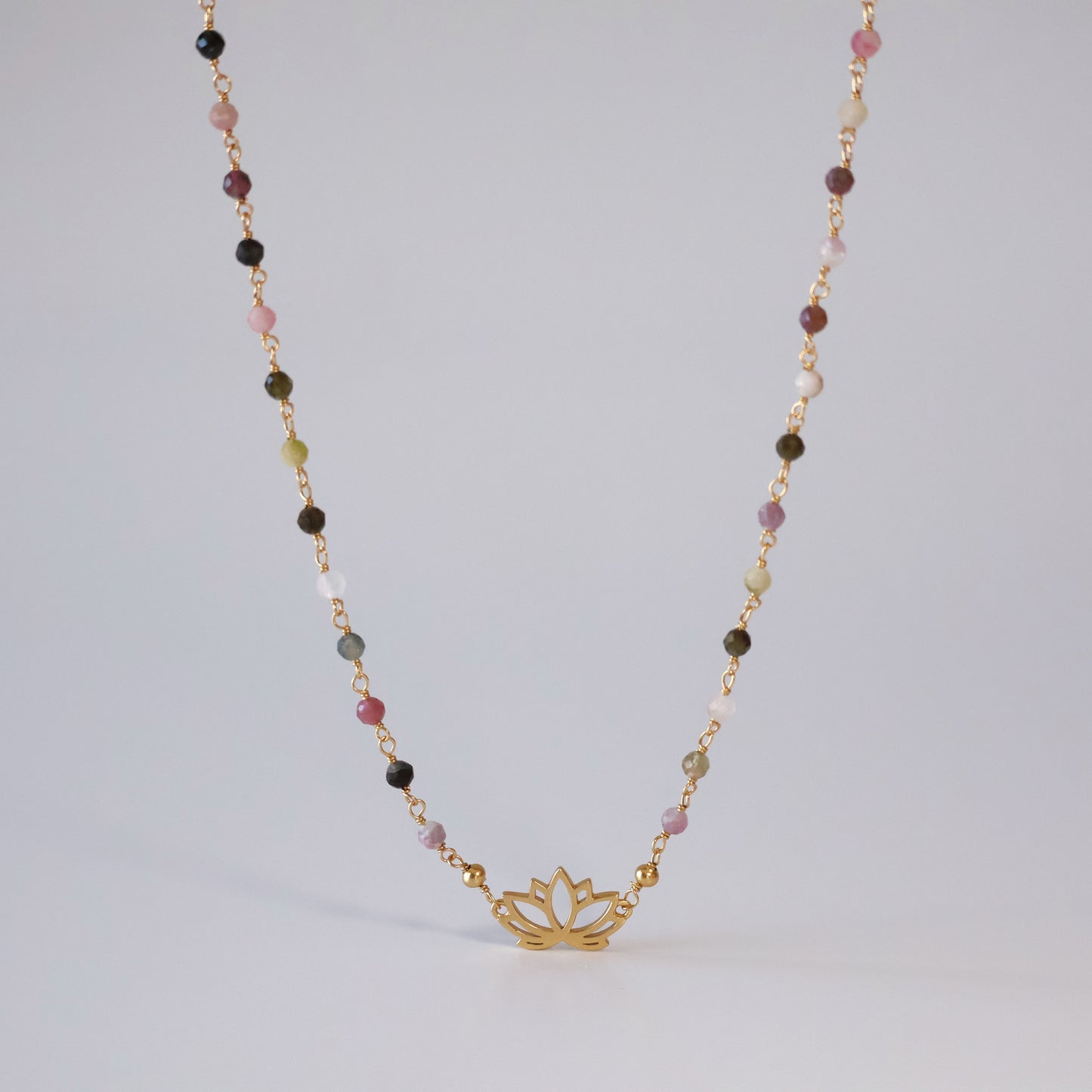 Lotus Tourmaline Necklace