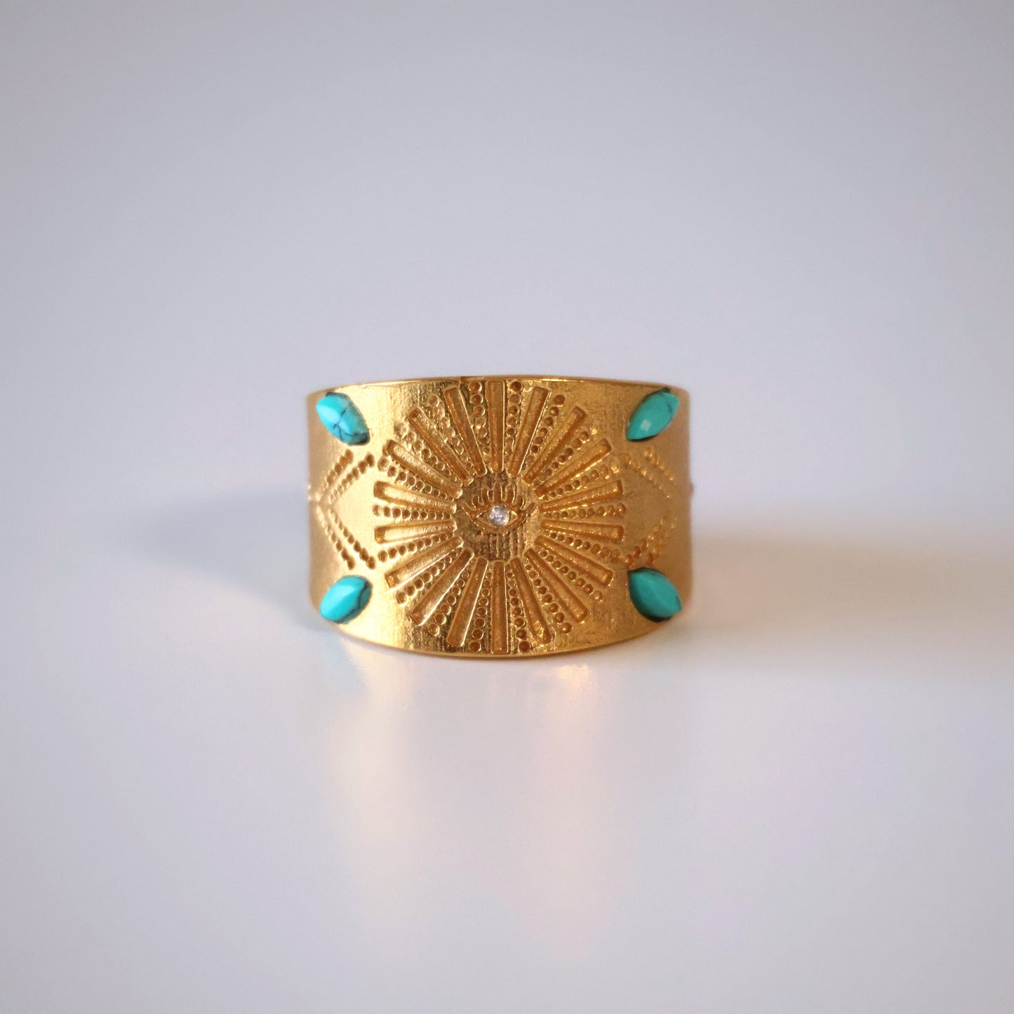 Turquoise Evil Eye Ring