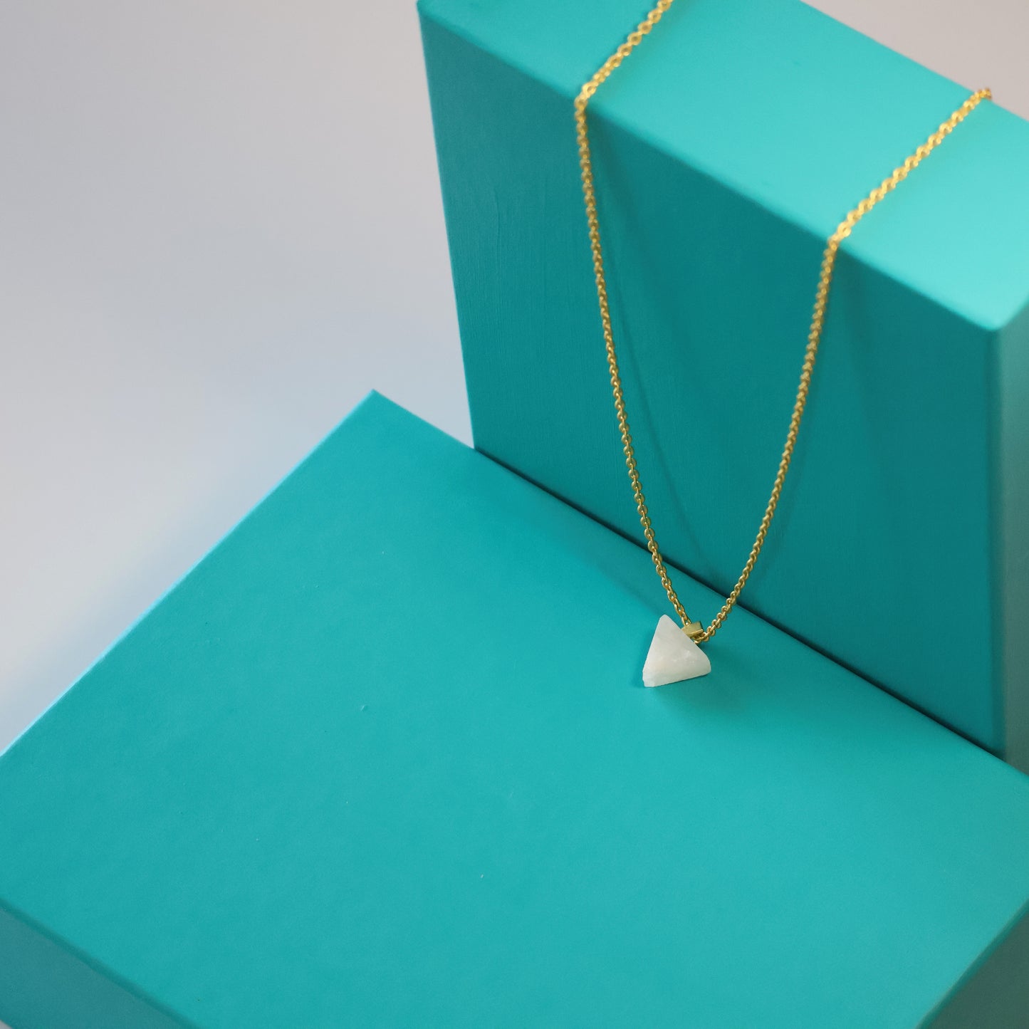 Triangle Moonstone Necklace