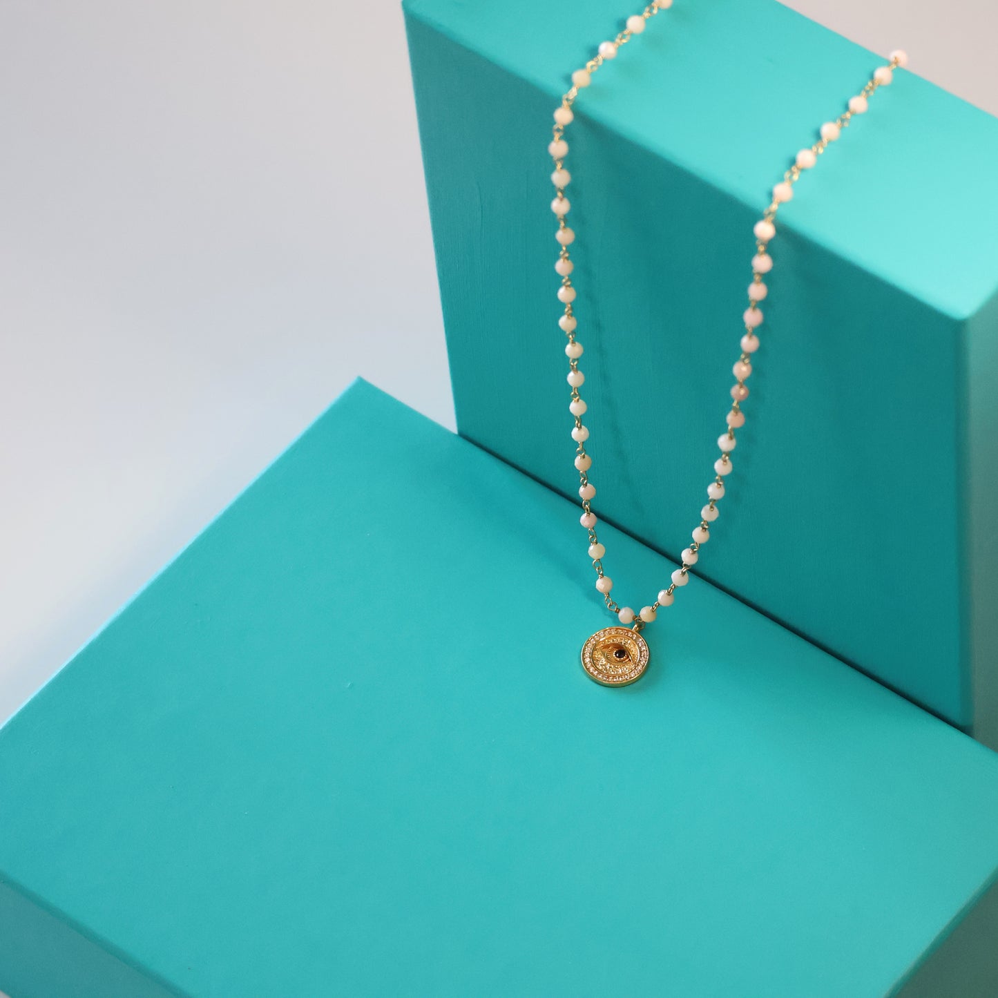 Evil Eye Opal Necklace
