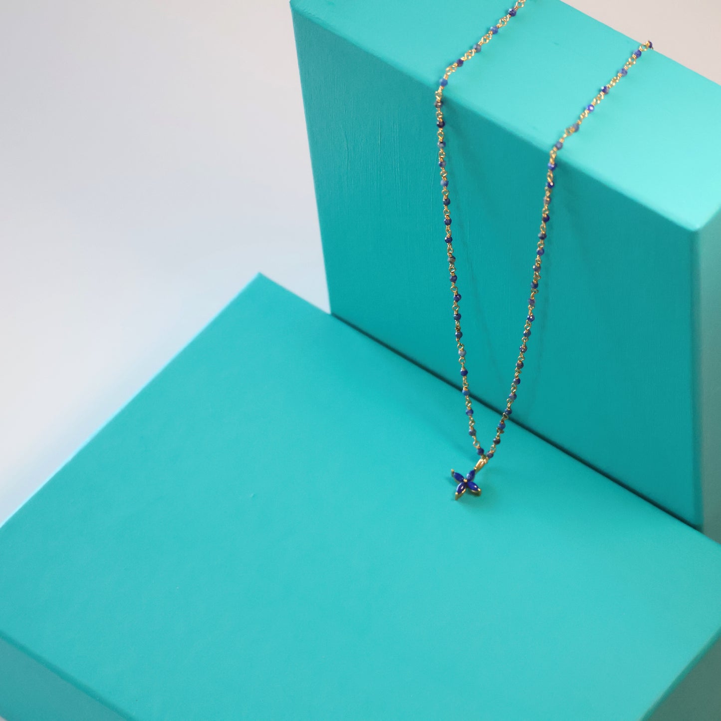 Lapis Flower Necklace