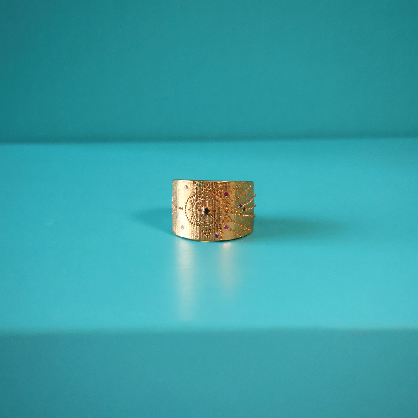 Black Spinel Cosmos Ring