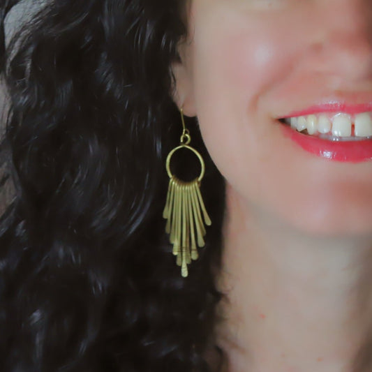 Hammered Waterfall Earrings