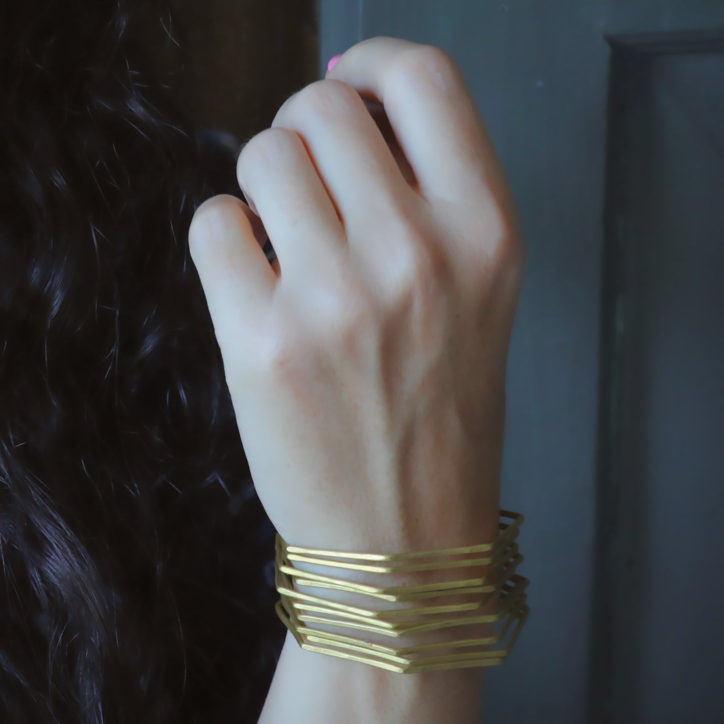 Hexagon Stacked Bracelet