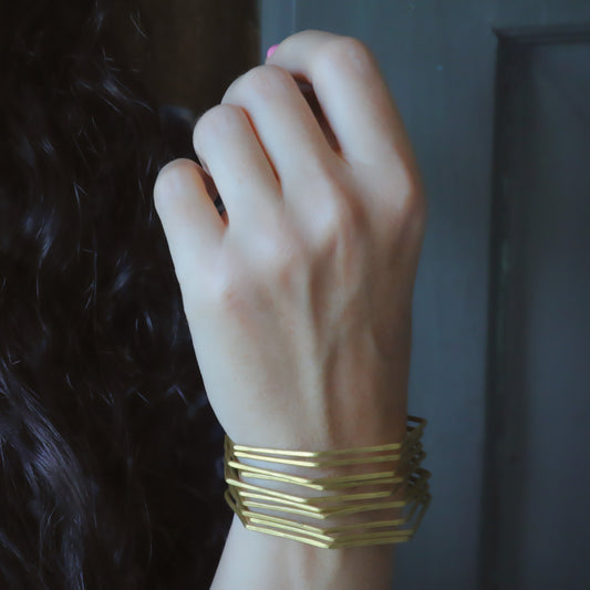 Hexagon Stacked Bracelet