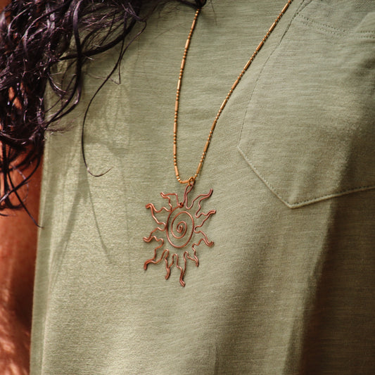 Copper Sunray Necklace