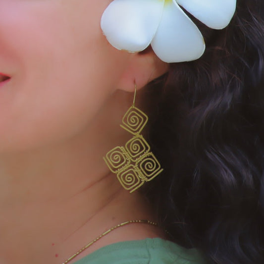 Square Swirl Earrings