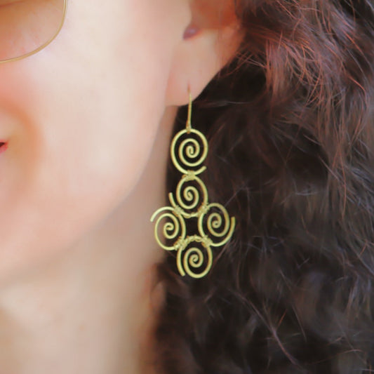 Circle Swirl Earrings