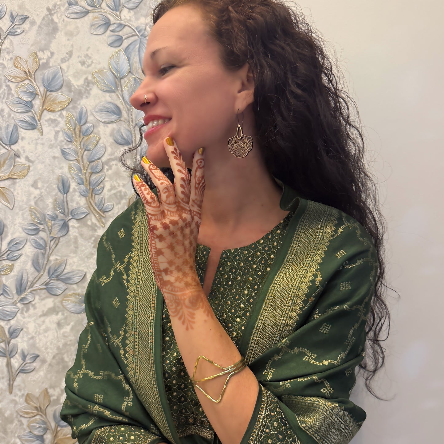 Black Nusa Dua Floral Earrings