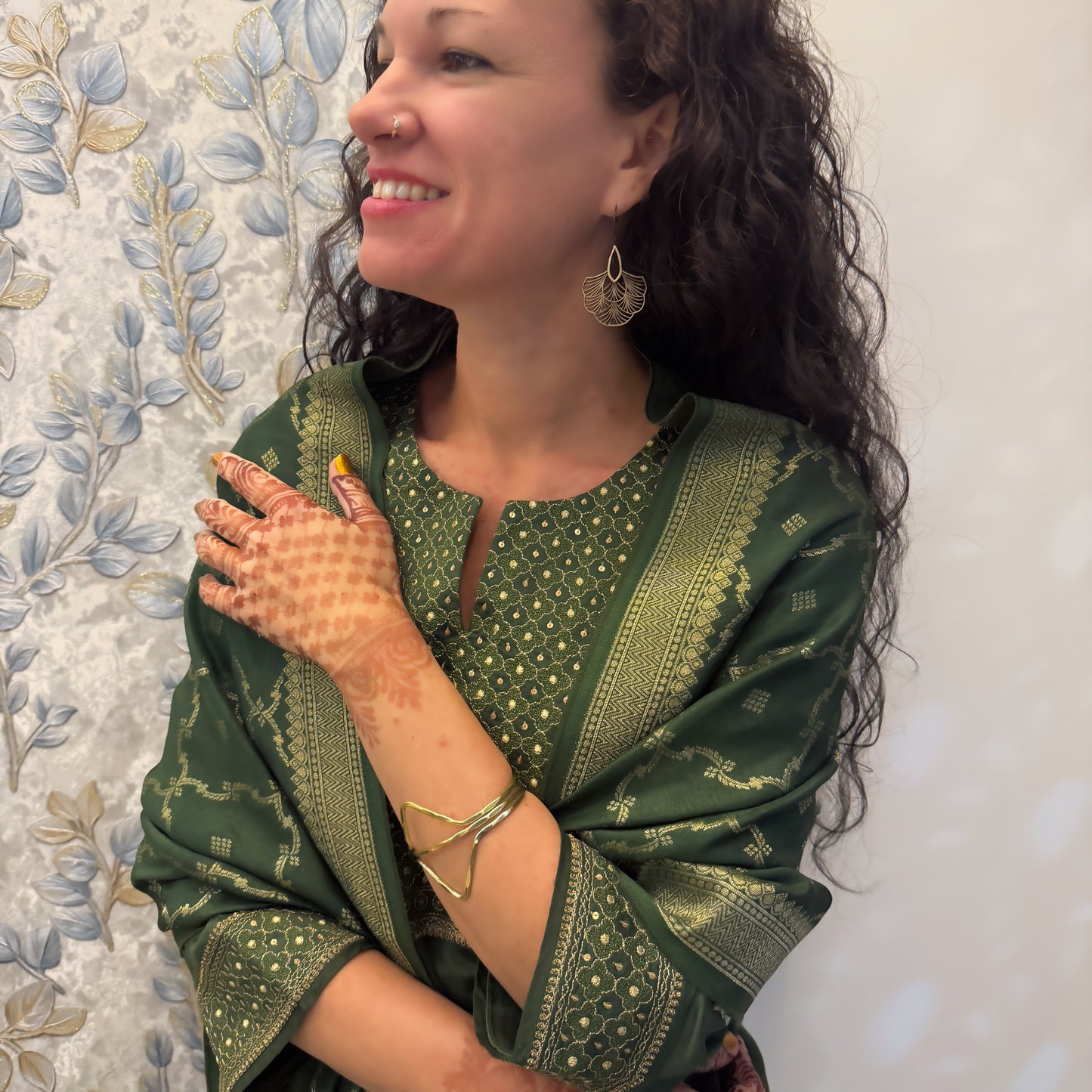 Black Nusa Dua Floral Earrings