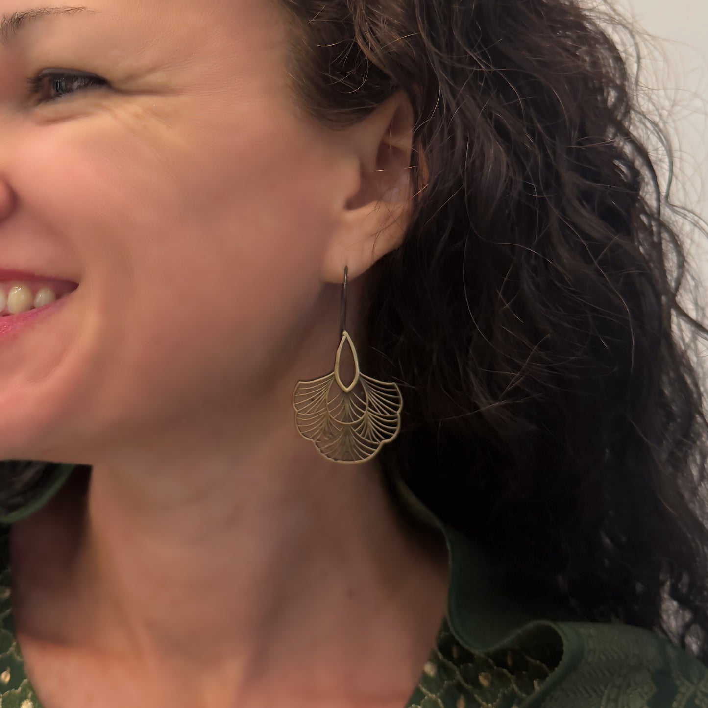 Black Nusa Dua Floral Earrings