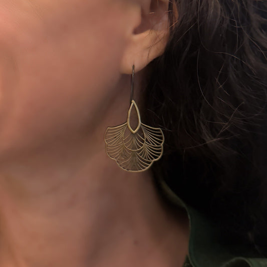 Black Nusa Dua Floral Earrings