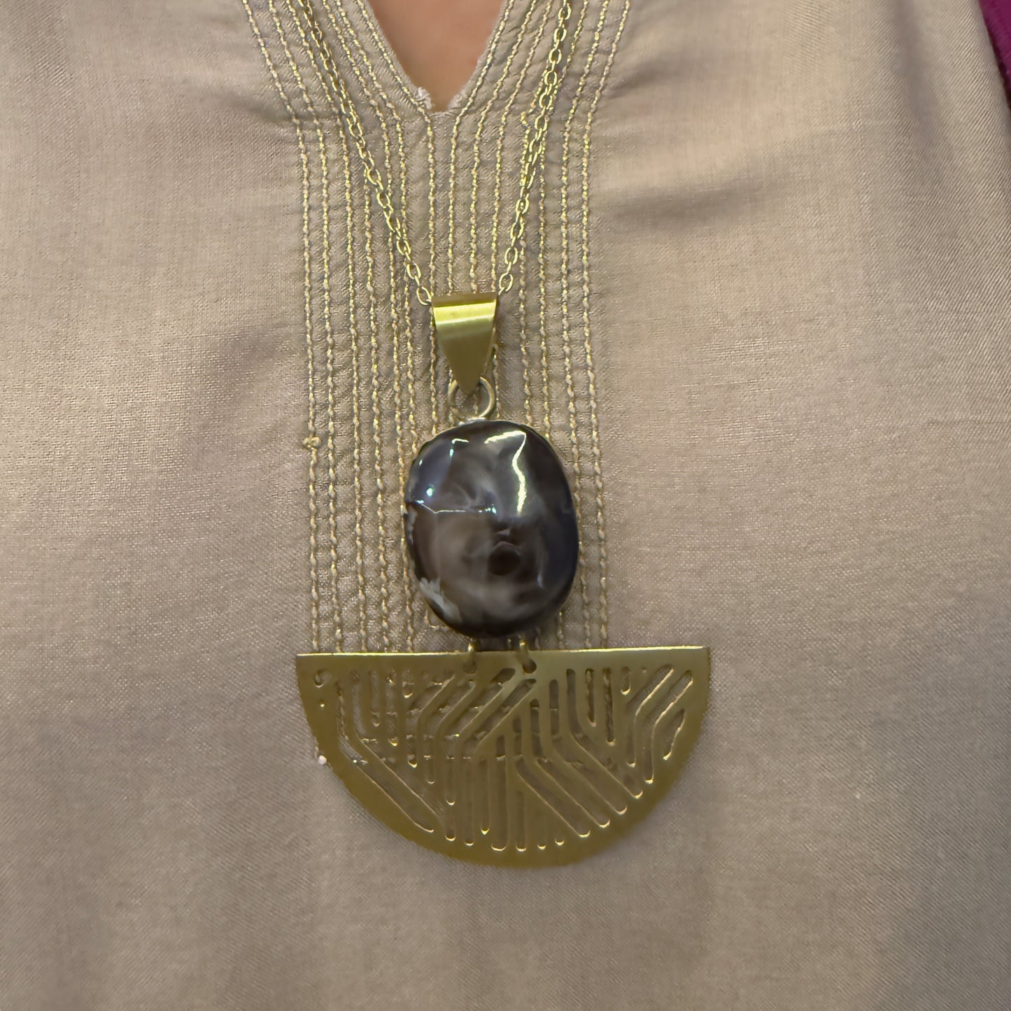 Bark Mandala Necklace