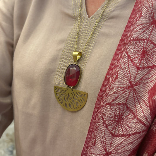 Hibiscus Mandala Necklace