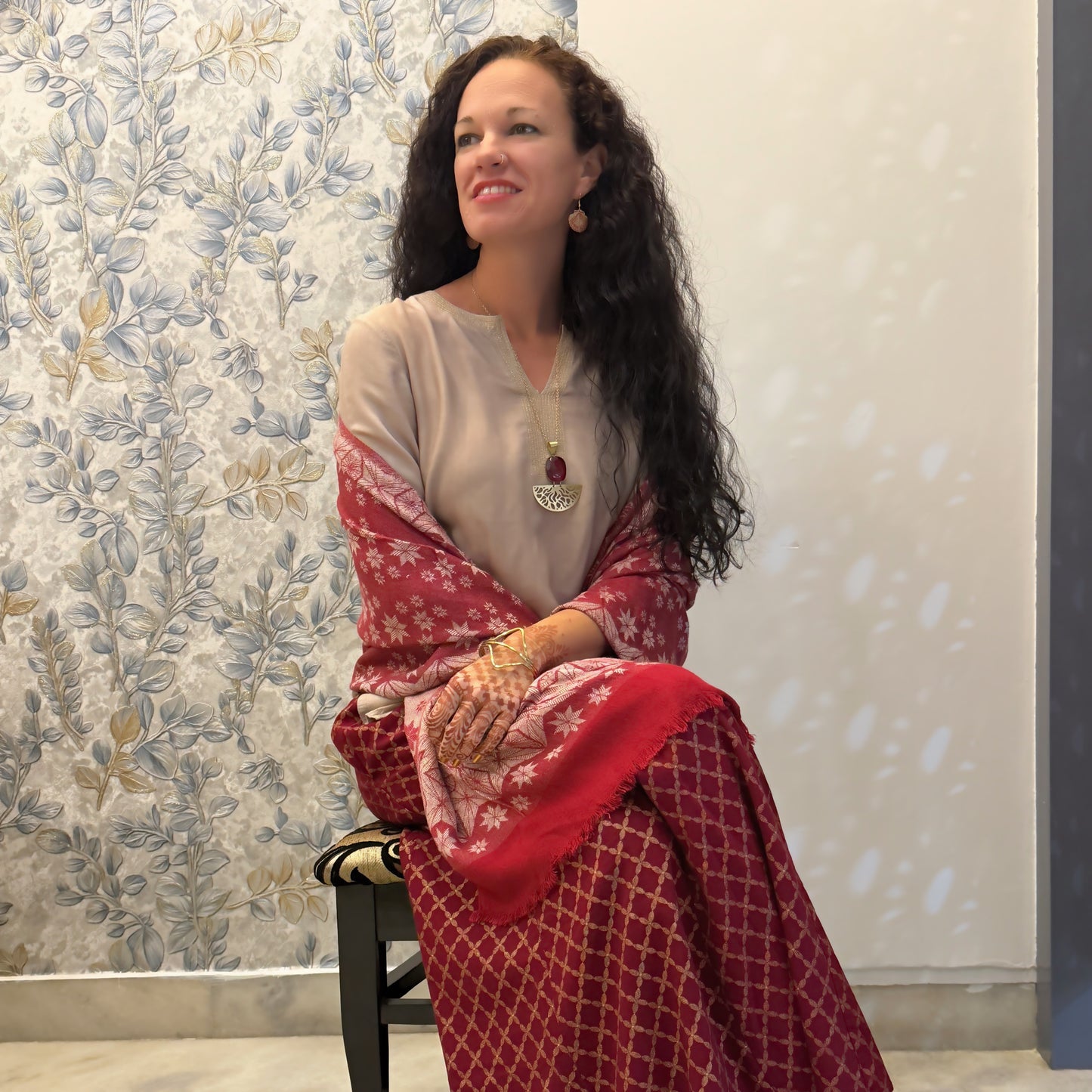 Red Shell Patina Earrings