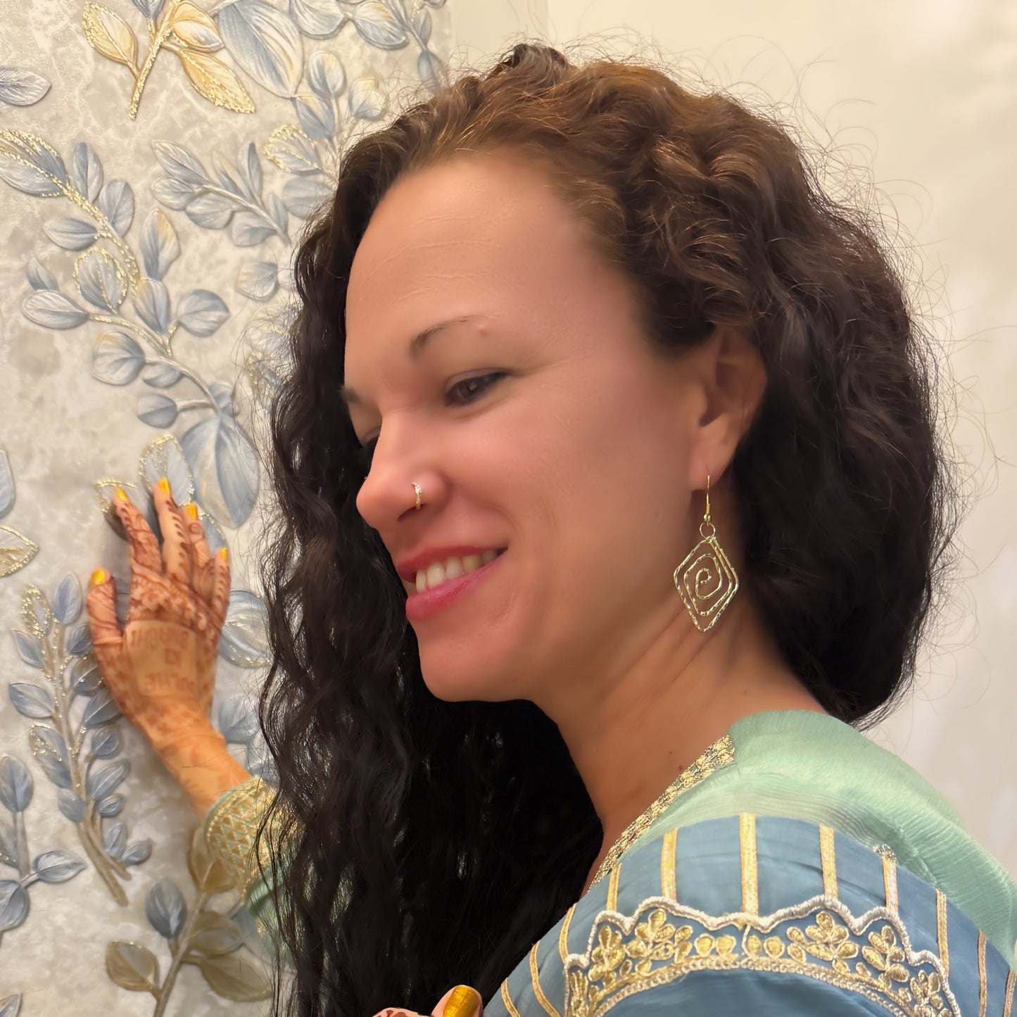 Diamond Swirl Earrings