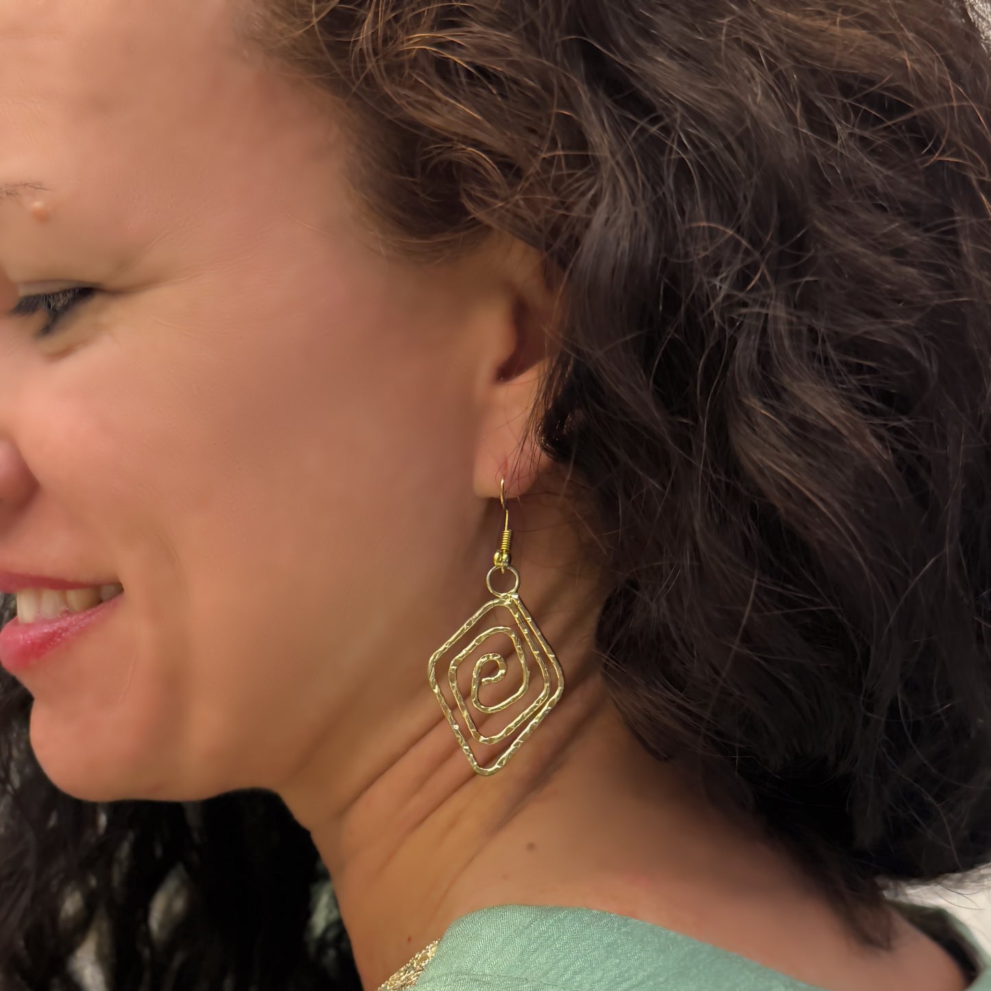 Diamond Swirl Earrings