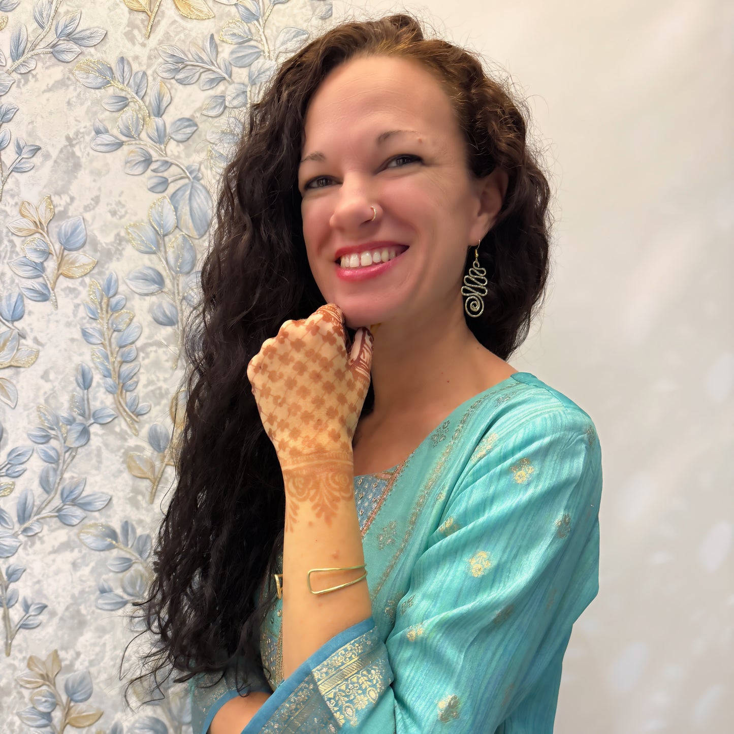 Triple Loop Swirl Earrings