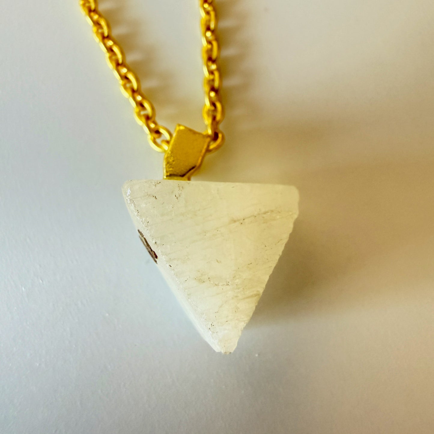Triangle Moonstone Necklace