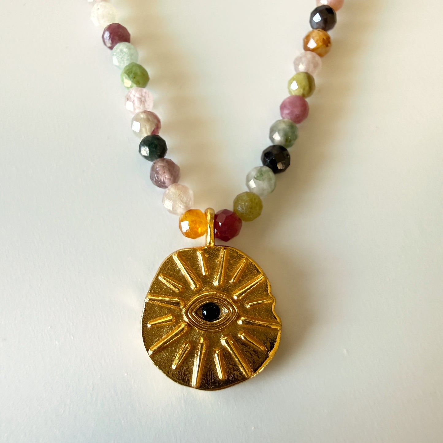 Evil Eye Tourmaline Necklace