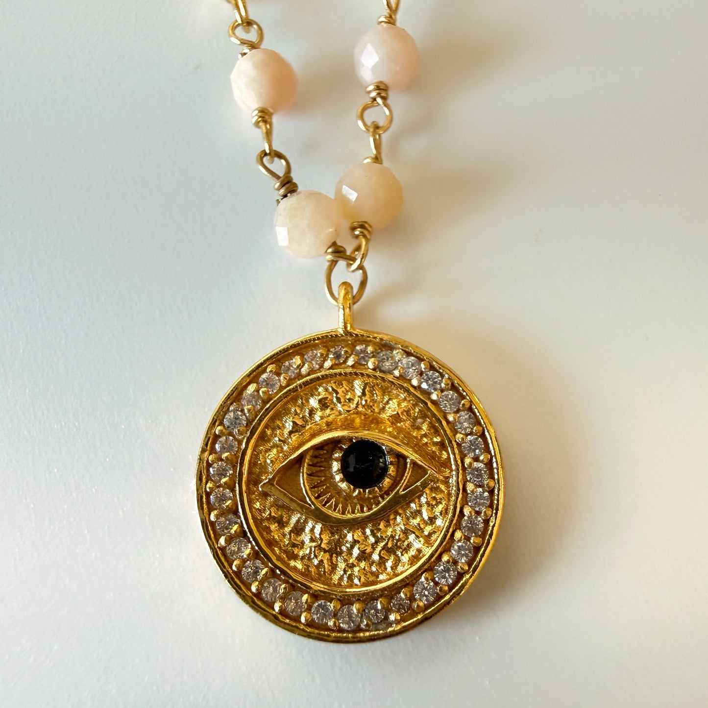 Evil Eye Opal Necklace