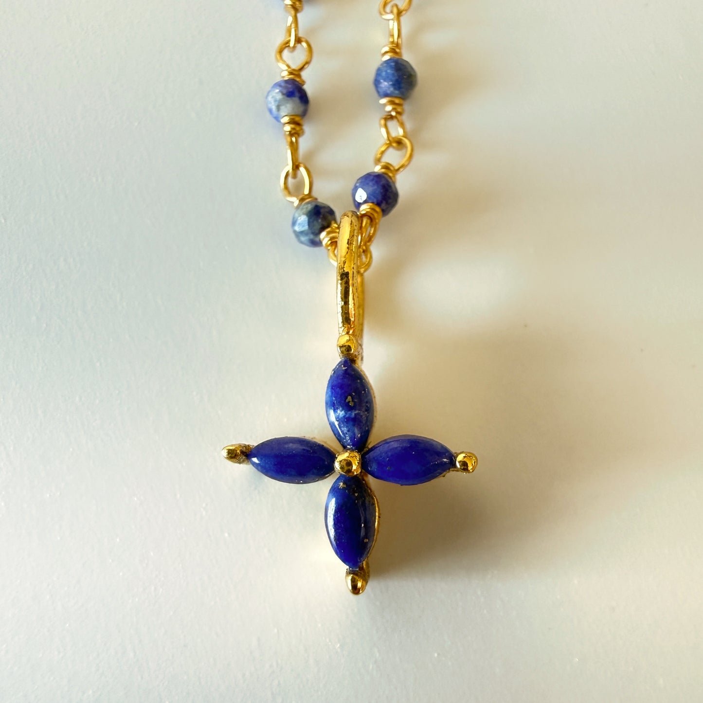 Lapis Flower Necklace
