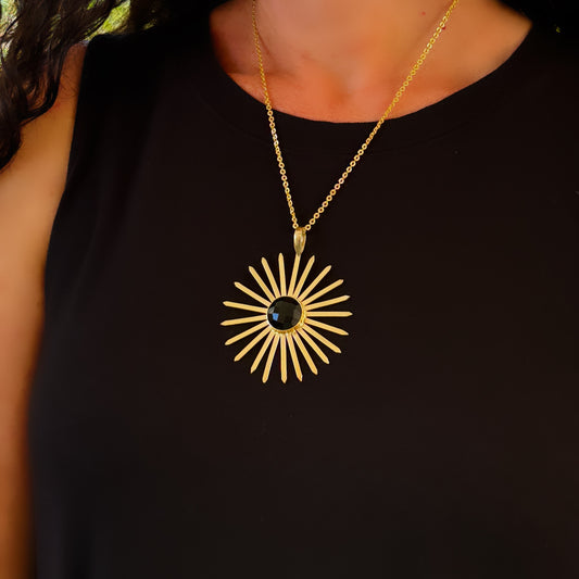 Midnight Flower Necklace