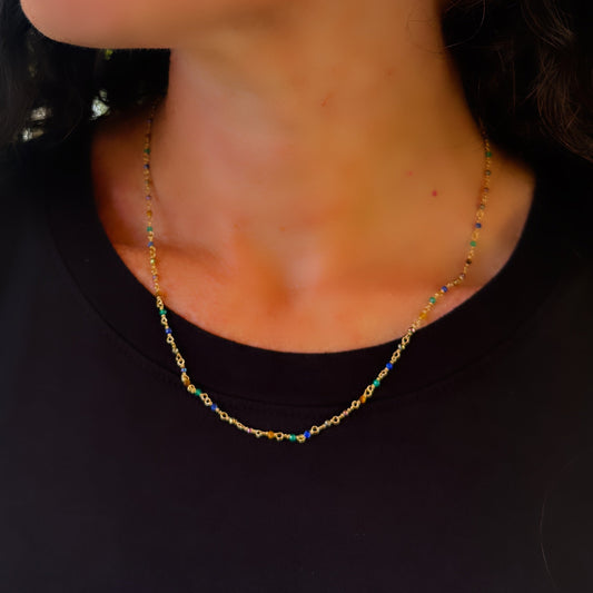 Rainbow Gemstone Necklace