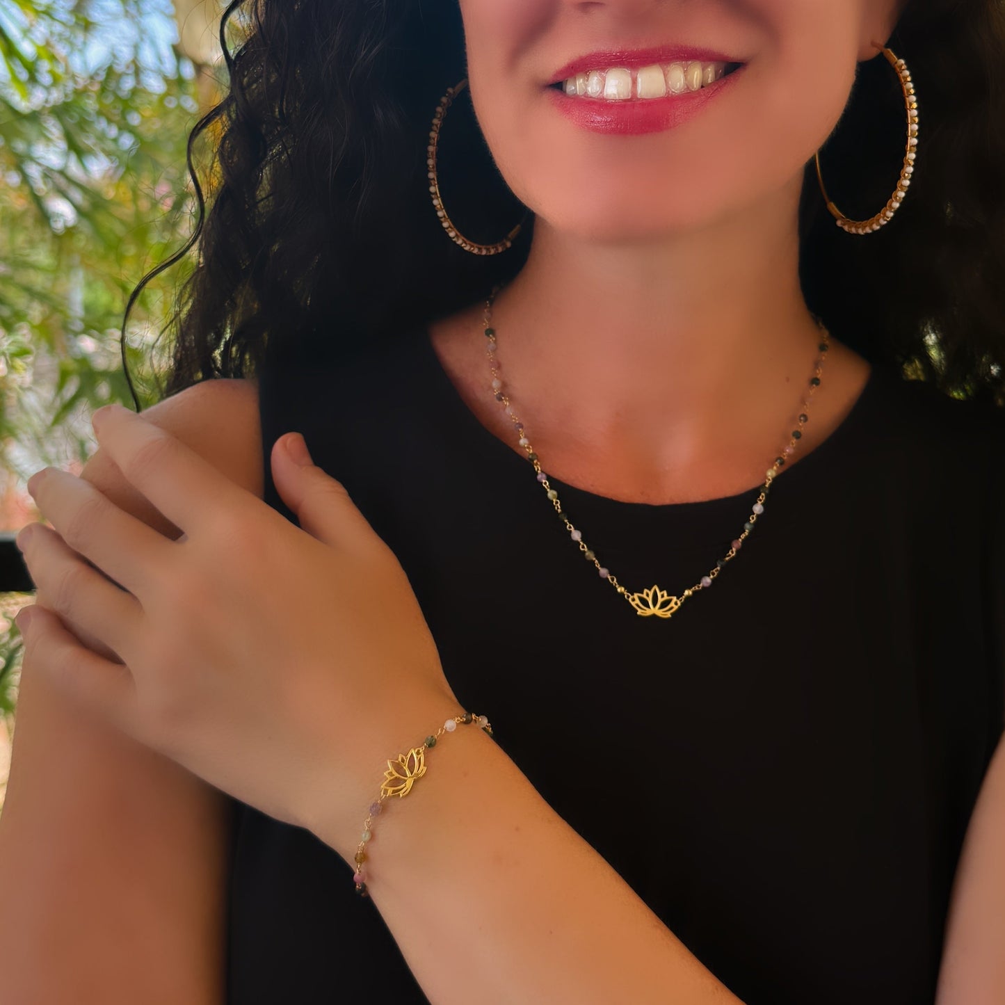 Lotus Tourmaline Bracelet